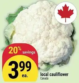 Marché Adonis local cauliflower offer