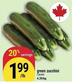 Marché Adonis green zucchini offer