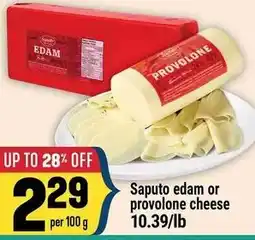 Marché Adonis Saputo edam or provolone cheese offer