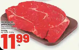 Metro boneless bottom blade roast offer