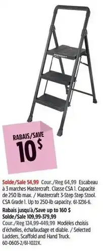 Canadian Tire Mastercraft 3-step step stool offer