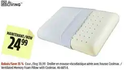 Canadian Tire Living Ventilated Memory Foam Pillow with Coolmax offer