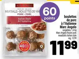 Metro Marc Angelo meatballs italian style offer