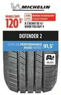 Canadian Tire Michelin Defender 2 offer