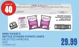 Wholesale Club Miss Vickie's kettle cooked potato chips selected varieties offer