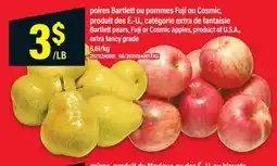 Maxi Bartlett pears Fuji or Cosmic apples offer