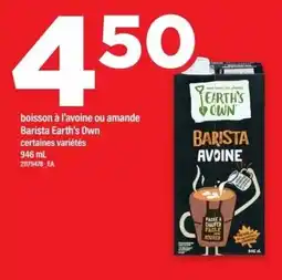 Maxi Earth's Own barista avoine offer