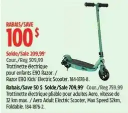 Canadian Tire Razor E90 Kids' Electric Scooter offer
