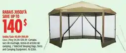 Canadian Tire Selected Sleeping Bags, Tents and Camping Equipment offer