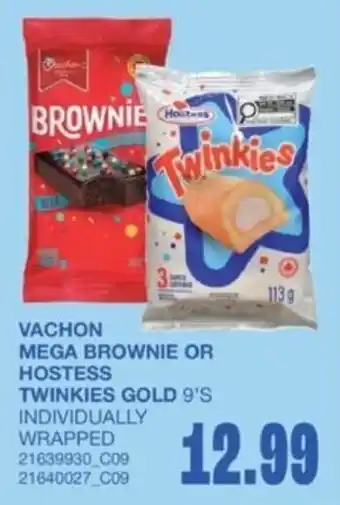 Vachon mega brownie or hostess twinkies gold 9's