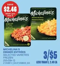 Wholesale Club Michelina's dinner entrées offer