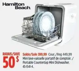 Canadian Tire Hamilton Beach Portable Countertop Mini Dishwasher offer