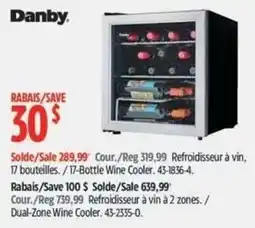 Canadian Tire Danby Refroidisseur à vin, 17 bouteilles offer