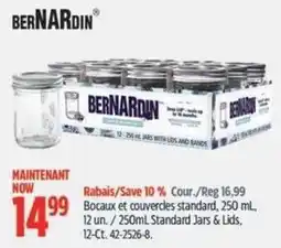 Canadian Tire Bernardin standard jars and lids offer