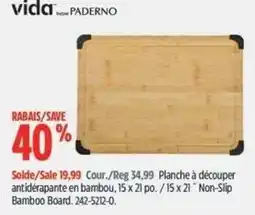 Canadian Tire vida by PADERNO Bamboo Board offer