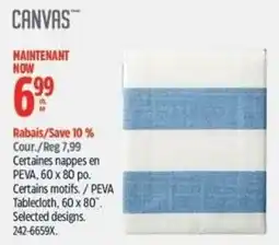 Canadian Tire Canvas certaines nappes en peva offer
