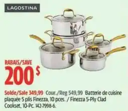 Canadian Tire Lagostina Finezza 5-Ply Clad Cookset offer