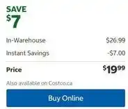 Costco In-Warehouse offer