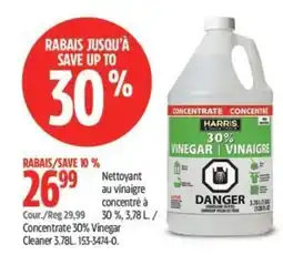 Canadian Tire Harris concentrate vinegar cleaner offer