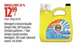 Canadian Tire Tide Simply Liquid Laundry Detergent offer
