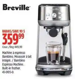 Canadian Tire Breville Bambino Espresso Machine offer