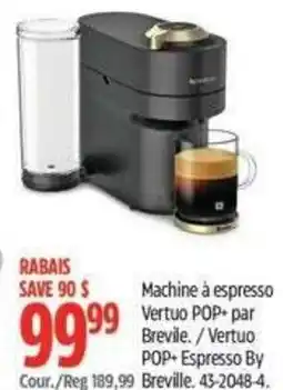 Canadian Tire Breville vertuo pop+ espresso by breville offer