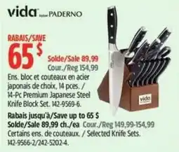 Canadian Tire Vida 14-Pc Premium Japanese Steel Knife Block Set offer