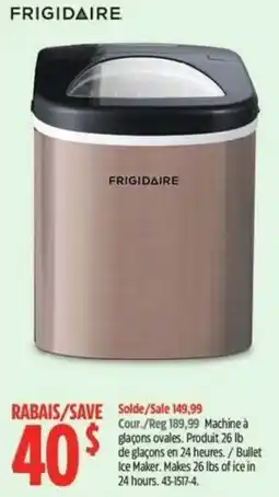 Canadian Tire Frigidaire bullet ice maker offer