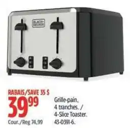 Canadian Tire Black+Decker grille-pain 4 tranches offer