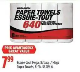 Canadian Tire Mega paper towels offer