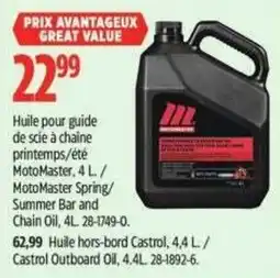 Canadian Tire Motomaster huile pour guide de scie à chaîne printemps/été offer