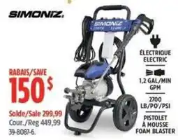 Canadian Tire Simoniz electric pressure washer offer