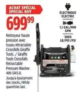 Canadian Tire Giraffe Tools pressure washer offer