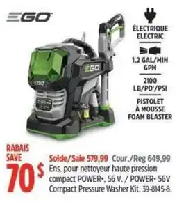 Canadian Tire Ego compact pressure washer kit offer