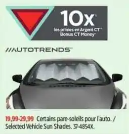 Canadian Tire Autotrends vehicle sun shades offer