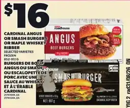 Independent Grocer Roadhouse angus beef burgers offer
