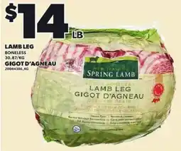 Independent Grocer Spring Lamb Lamb Leg offer