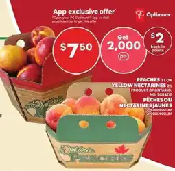 Independent Grocer Optimum peaches offer