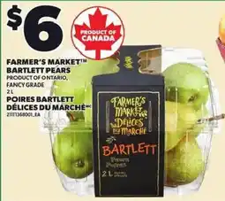 Independent Grocer Farmer's Market bartlett pears offer