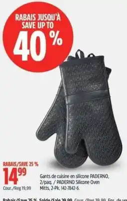Canadian Tire Paderno silicone oven mitts offer