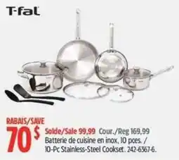 Canadian Tire T-fal 10-Pc Stainless-Steel Cookset offer