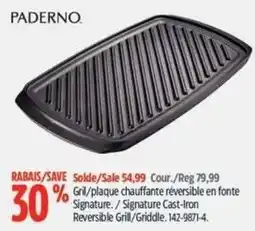 Canadian Tire Paderno Signature Cast-Iron Reversible Grill/Griddle offer