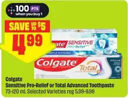 FreshCo Colgate Sensitive Pro-Relief or Total Advanced Toothpaste offer