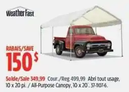 Canadian Tire Weather Fast All-Purpose Canopy offer
