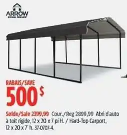 Canadian Tire Arrow hard-top carport offer