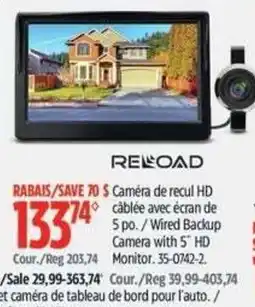 Canadian Tire Reload camera de recul hd câblée avec écran de 5 po offer