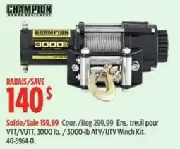 Canadian Tire Champion 3000-lb ATV/UTV Winch Kit offer