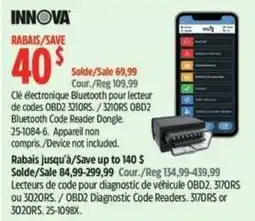 Canadian Tire Innova Bluetooth Code Reader Dongle offer