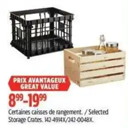 Canadian Tire Selected Storage Crates offer