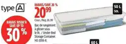 Canadian Tire Type A under-bed storage container offer